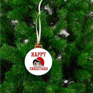 Ornament Tree Holiday Happy Christmas Harry Potter Wood Round Handmade Bronze